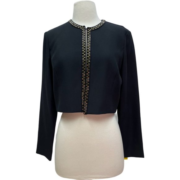 Vintage Black Beaded Bolero Jacket - Picture 1 of 4